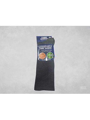 Calcetínes Cobre Bamboo Zaza Puño Extra Suave Interior Toalla Diabético