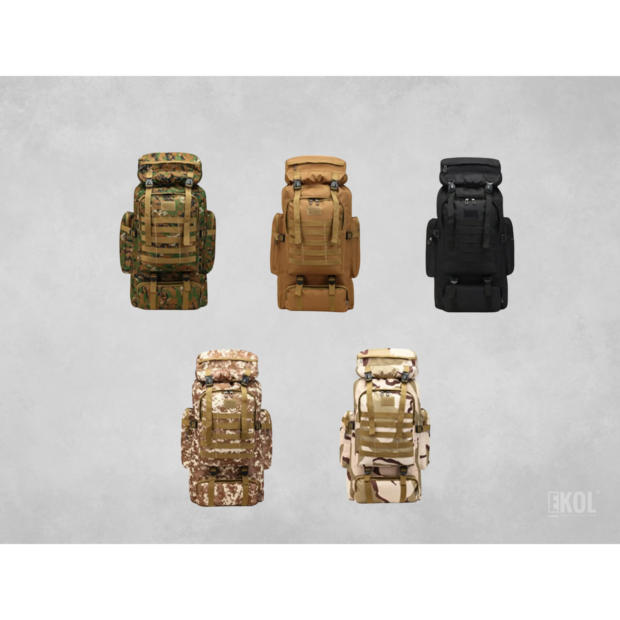 MOCHILA CAMUFLAJE TÁCTICA 80 LITROS 3