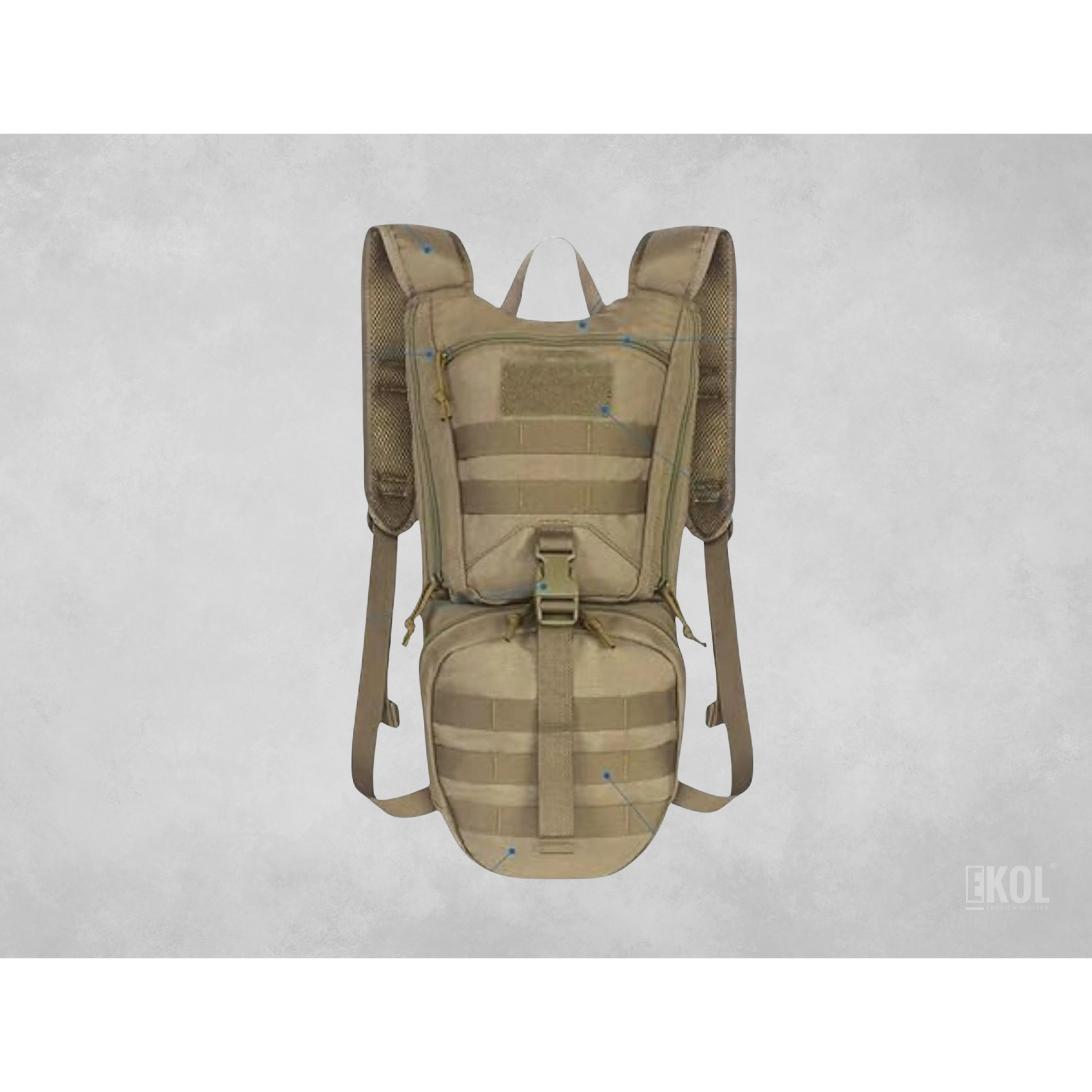 Mochila De Hidratación Táctica Molle + Silbato 6