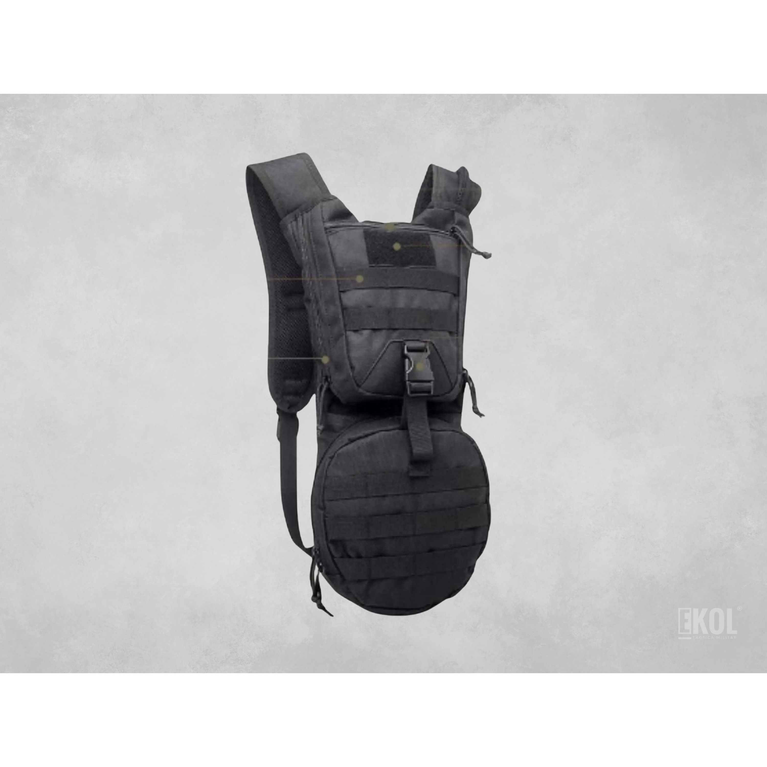 Mochila De Hidratación Táctica Molle + Silbato 3