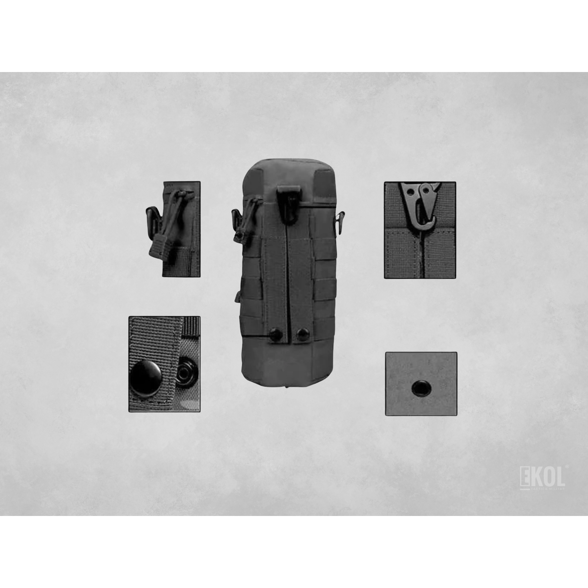 Bolsa Bolso Cremallera Botella Agua Táctico Militar Molle 4