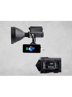 Foco Led Portátil Multifuncional USB W591 P90 8000mAh + Trípode