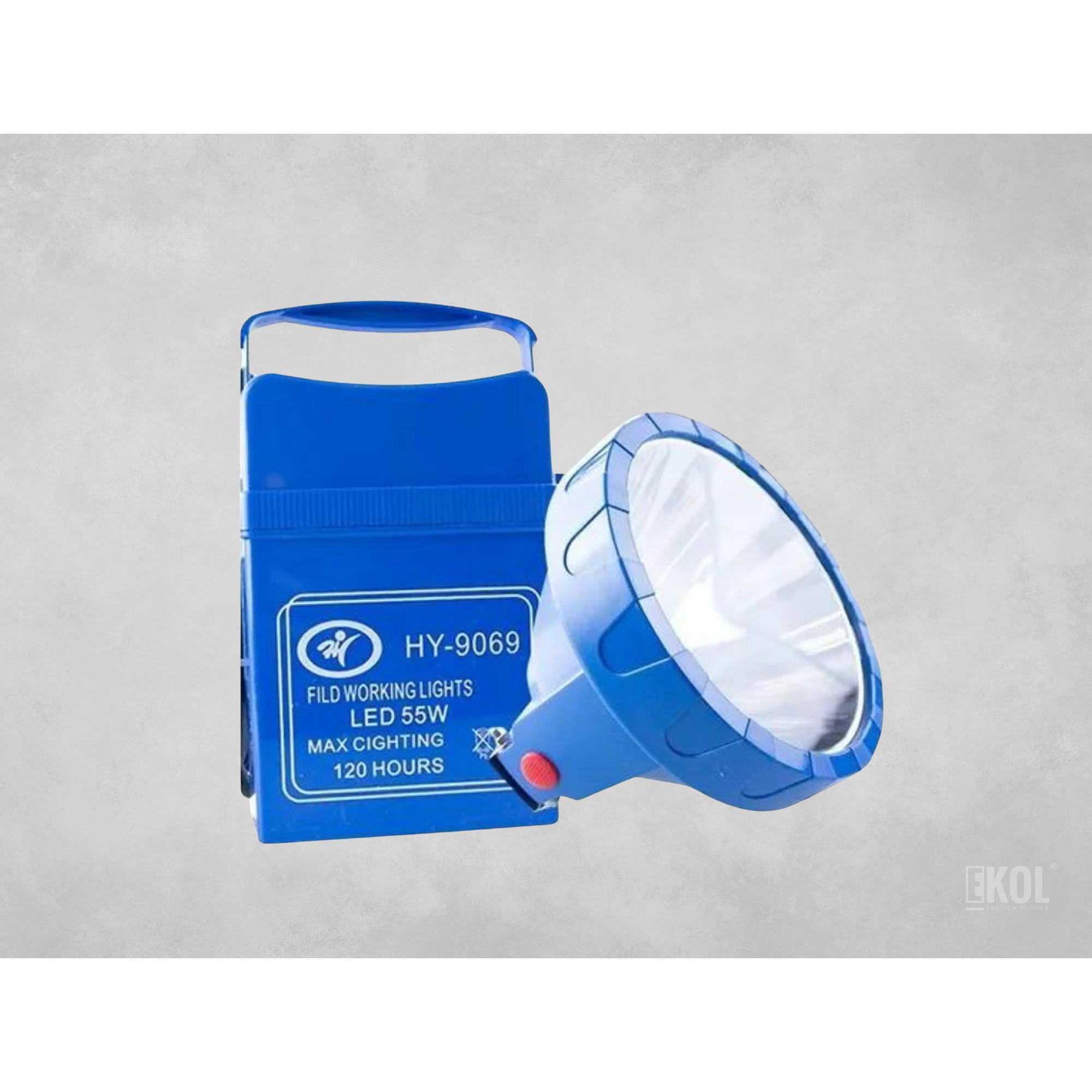 Foco Led Caza Recargable 55 Watts Linterna Minera Luz Roja Hy-9069 2