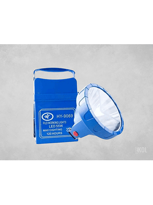 Foco Led Caza Recargable 55 Watts Linterna Minera Luz Roja Hy-9069