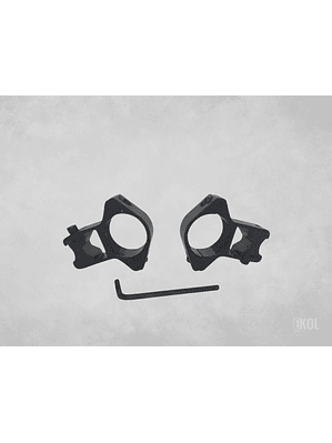 Montura Soporte Linterna Rifle Mira Telescópica Airsoft Caza 