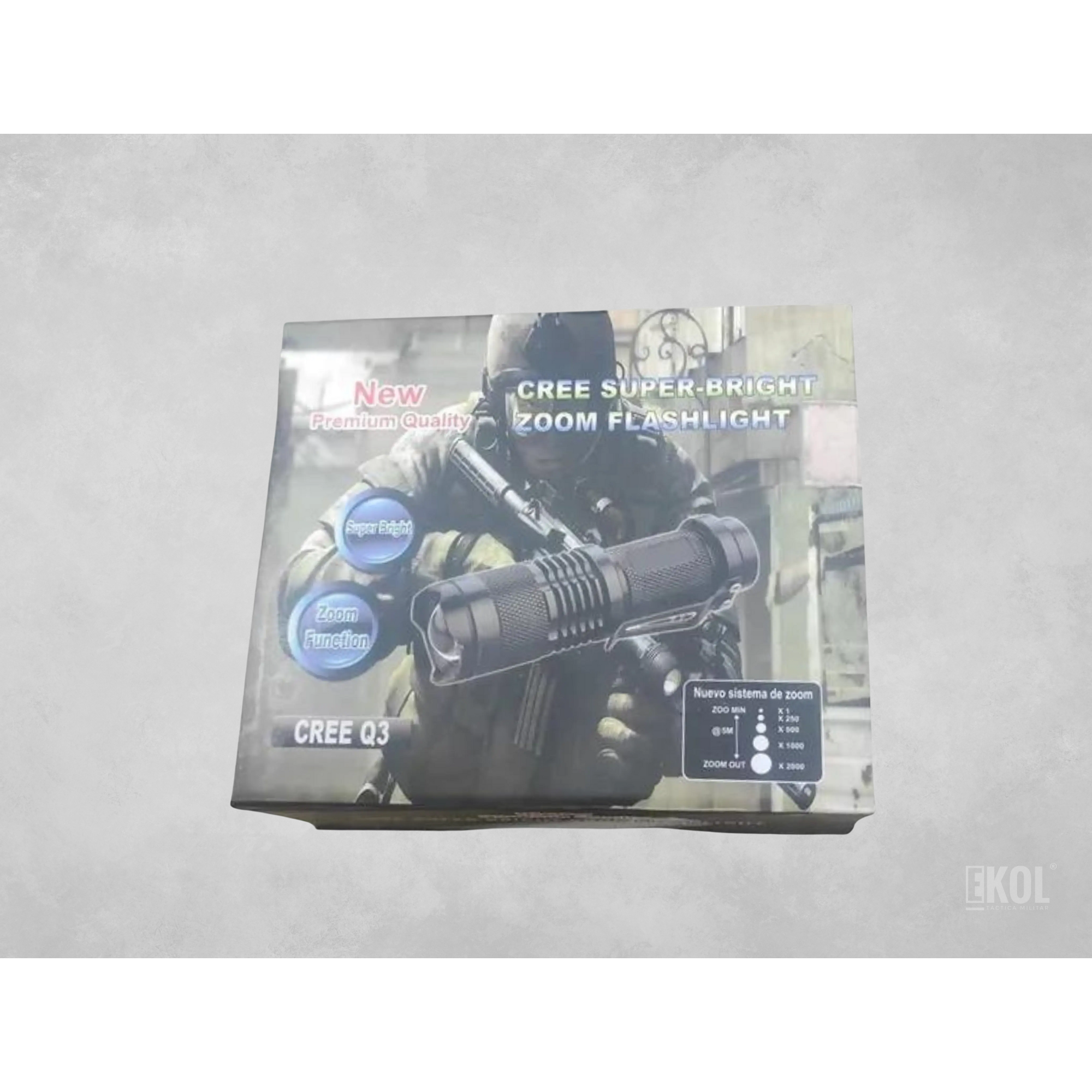 Linterna Led Tactica Zoom Swat Led Cree Q3 Recargable 5