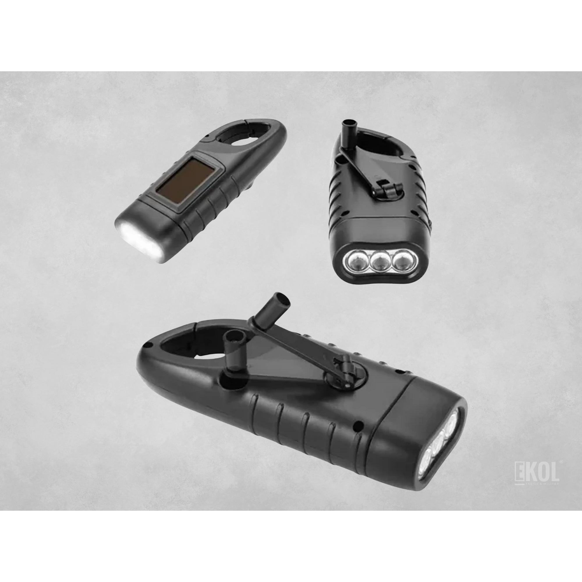 Lampara Linterna Solar Portátil Manivela Manual Camping 2