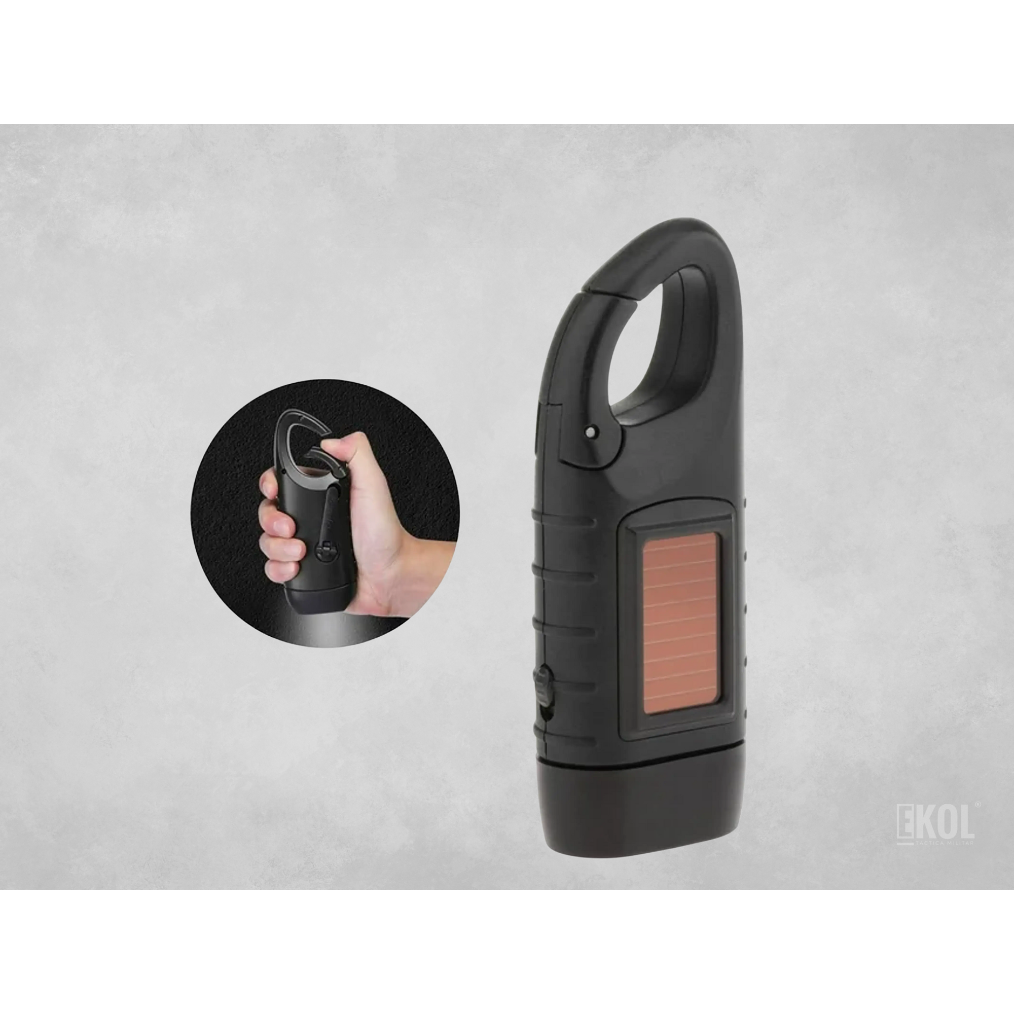 Lampara Linterna Solar Portátil Manivela Manual Camping 4