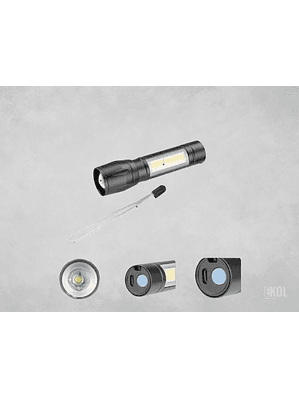 Linterna Recargable Usb 3 Modos Impermeable Zoom 3800 Lumens