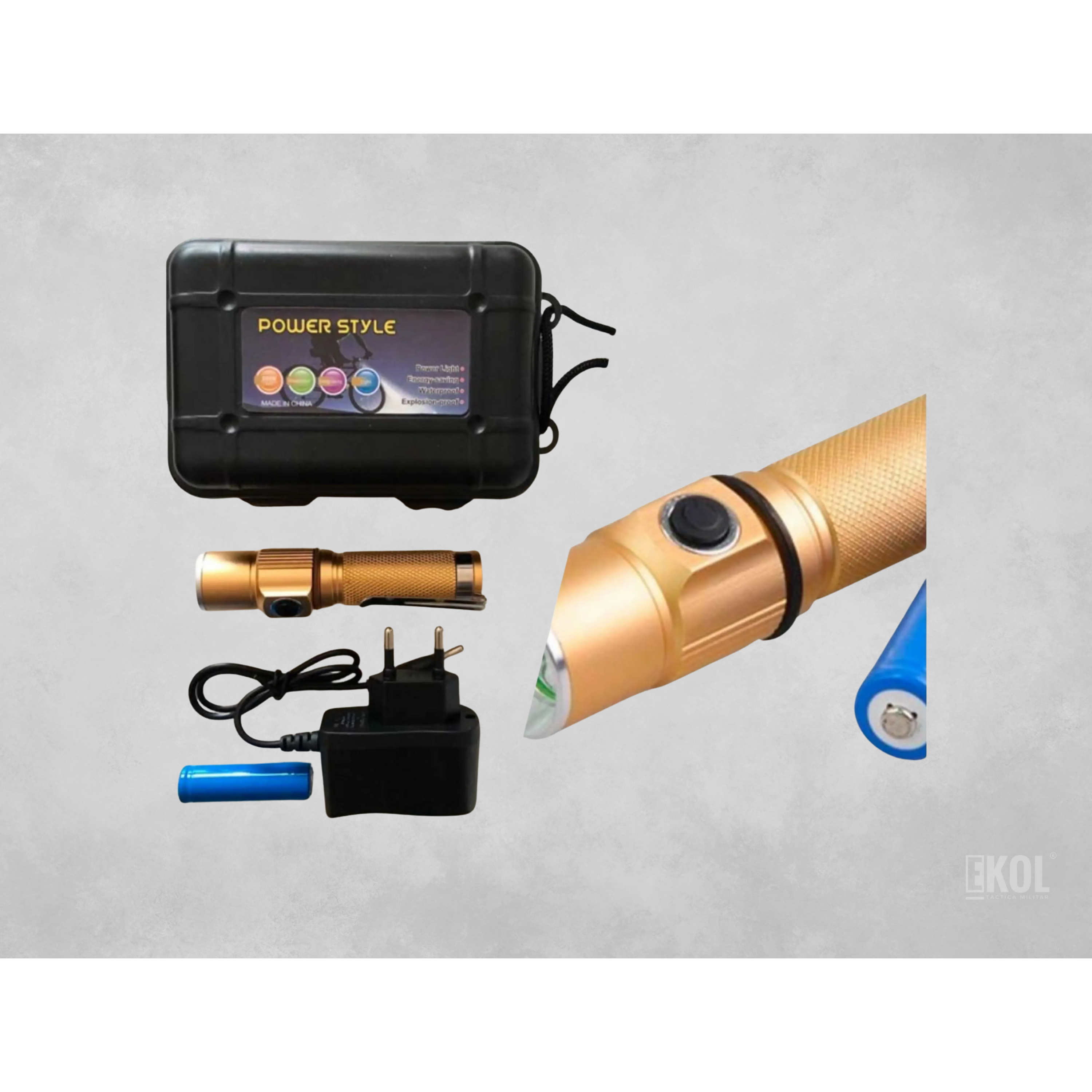 Linterna Pila Recargable Cargador 300 Lm 2