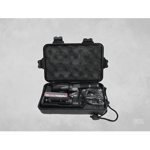 Linterna Tactica Recargable Luz Led + Caja Accesorios 