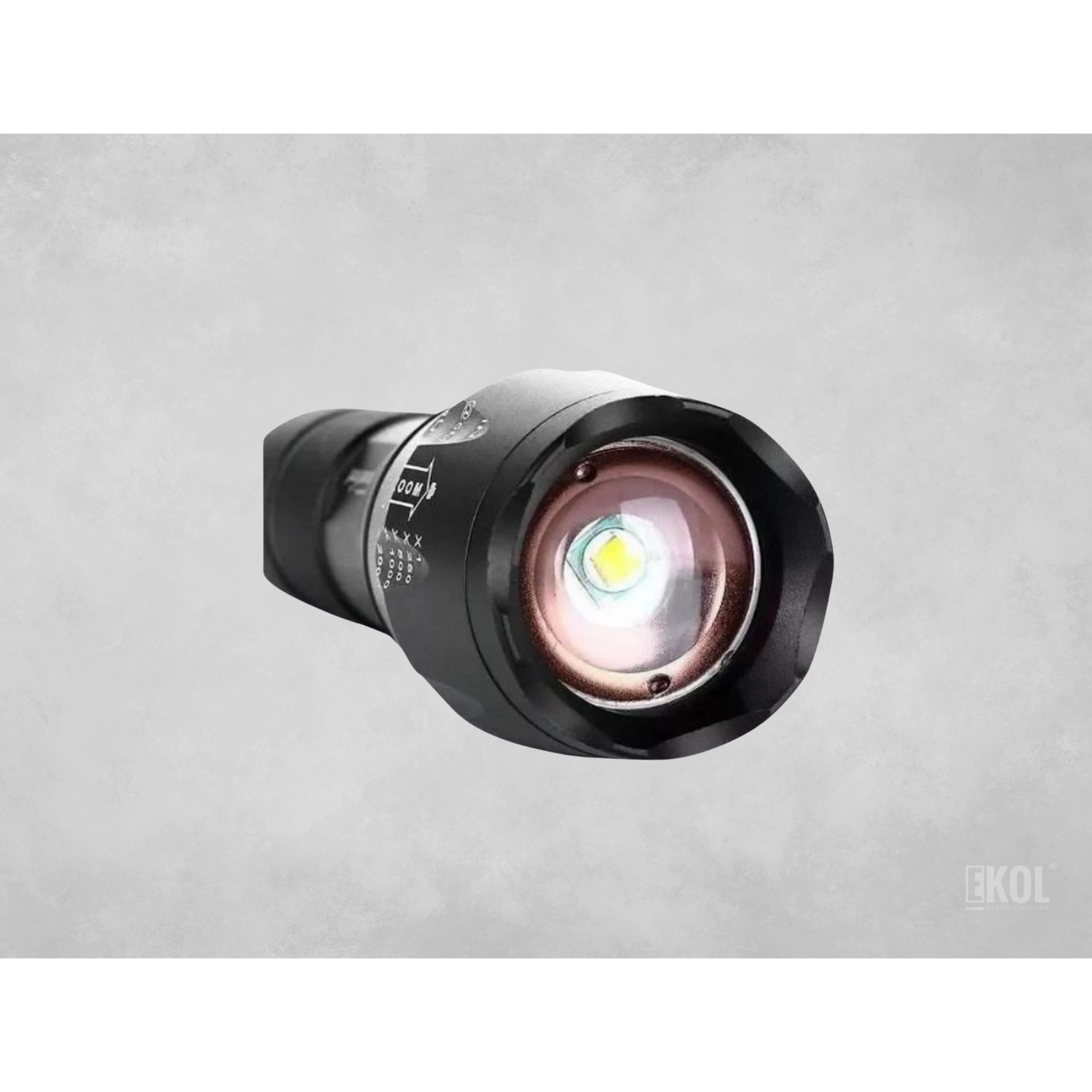 Linterna Tactica Recargable Luz Led + Caja Accesorios  3