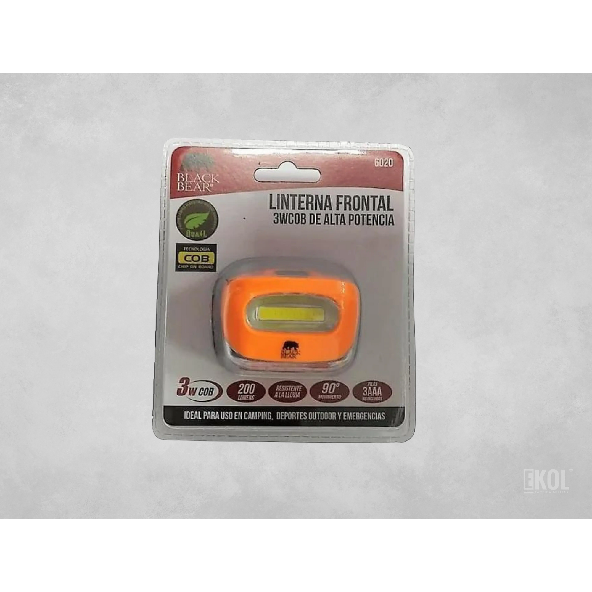 Linterna Frontal A Pilas 3A Foco Cabeza - 200 Lumens 1