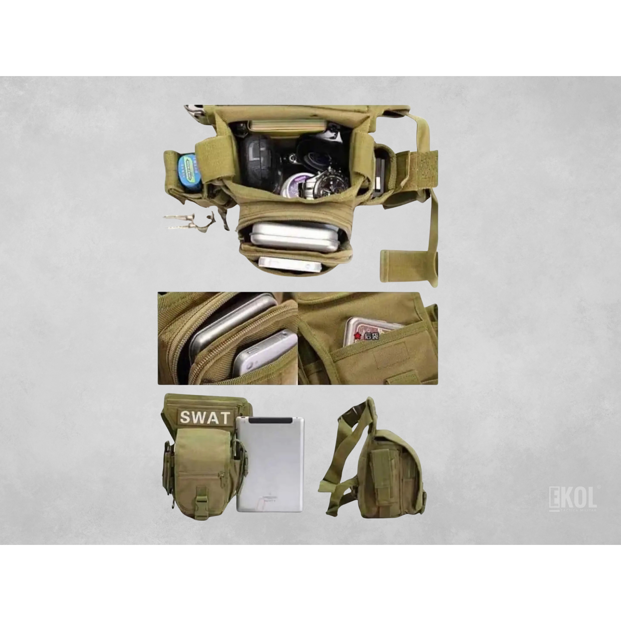 BOLSO BANANO MUSLERA TACTICO SWAT MILITAR 5