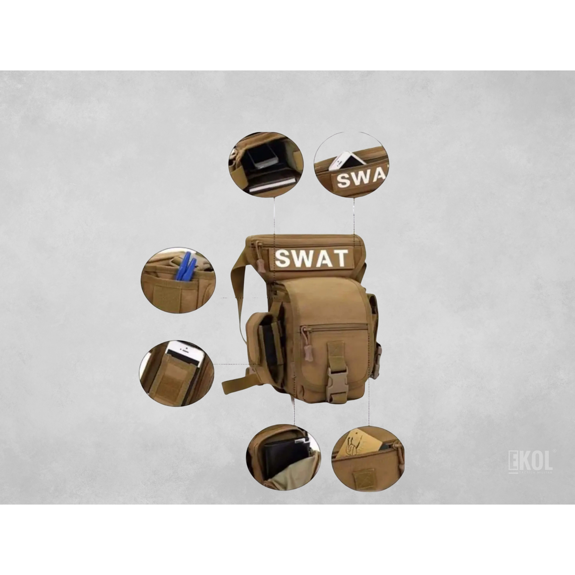 BOLSO BANANO MUSLERA TACTICO SWAT MILITAR 6