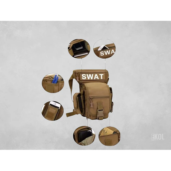 BOLSO BANANO MUSLERA TACTICO SWAT MILITAR 6