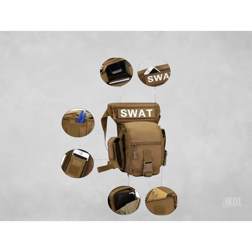 BOLSO BANANO MUSLERA TACTICO SWAT MILITAR 6