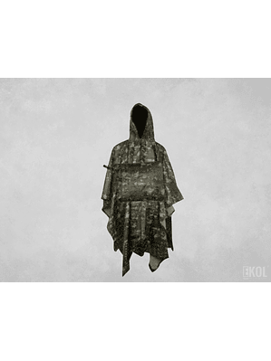 Poncho Impermeable 100% waterproof - Capa Pixelado Sur + Bolso 
