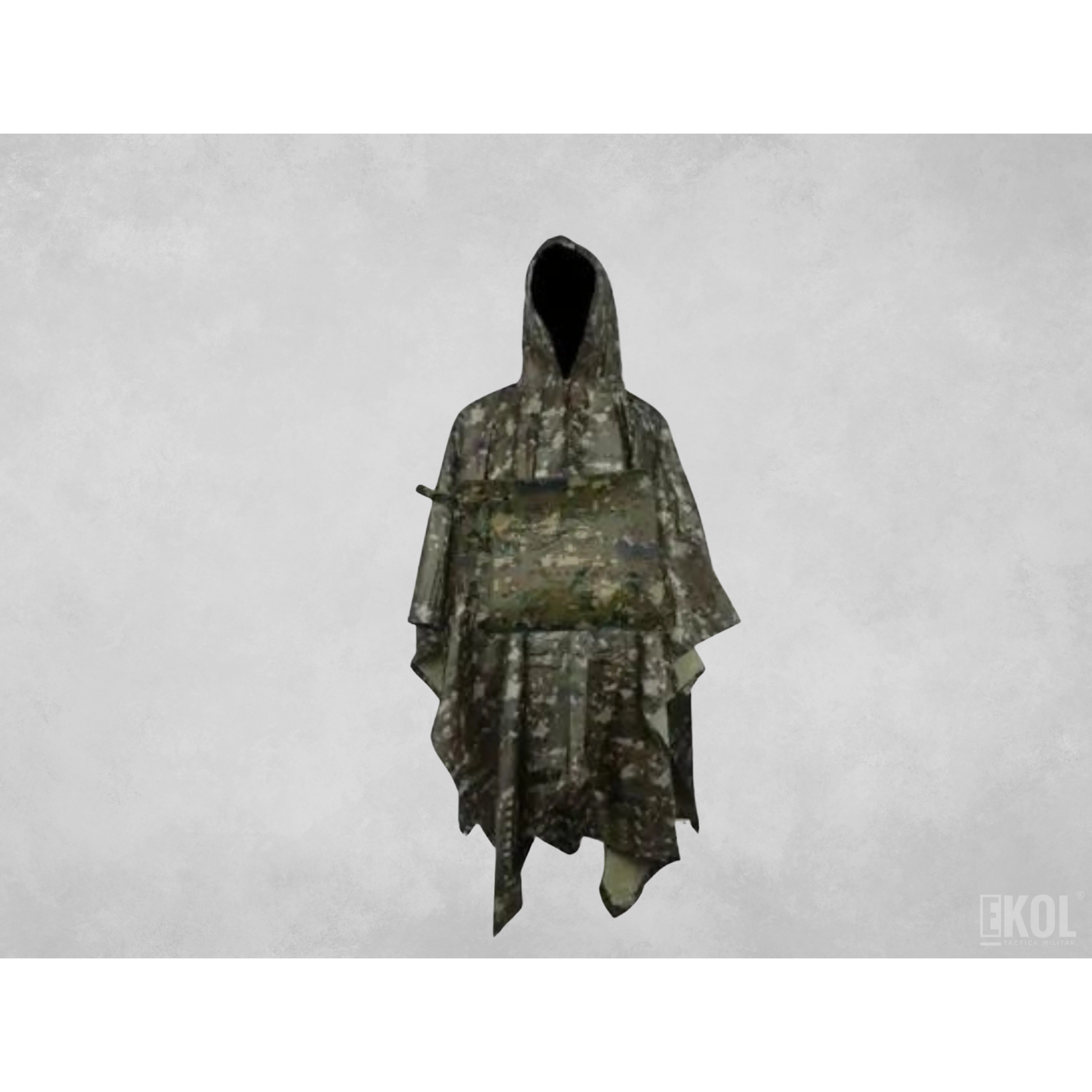 Poncho Impermeable 100% waterproof - Capa Pixelado Sur + Bolso  1