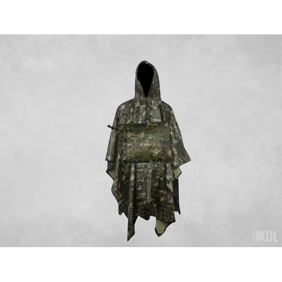 Poncho Impermeable 100% waterproof - Capa Pixelado Sur + Bolso  1