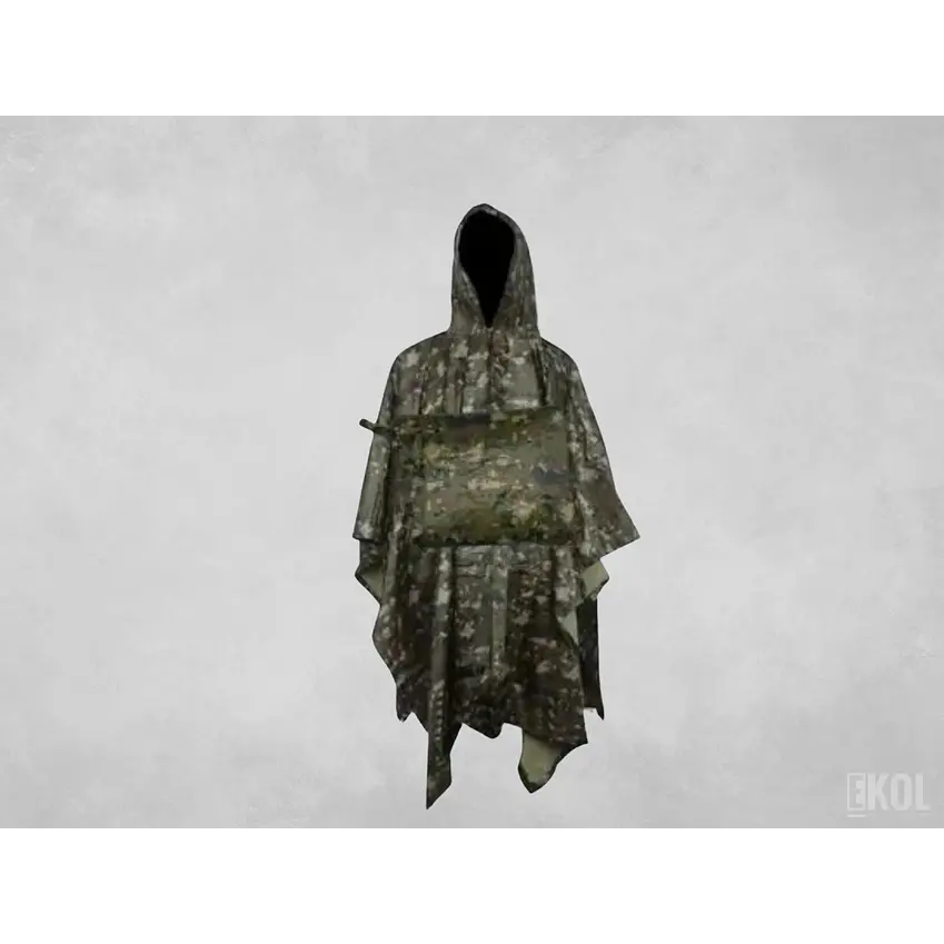 Poncho Impermeable 100% waterproof - Capa Pixelado Sur + Bolso  1
