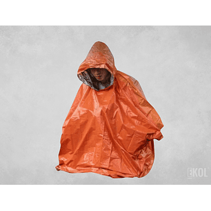 Poncho Emergencia Manta Térmica Reversible Reflectante Sos