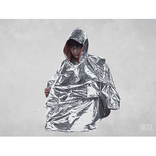 Poncho Emergencia Manta Térmica Reversible Reflectante Sos