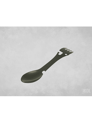 Cuchillo Cuchara Tenedor 5 En 1 - Camping 100 Hierro