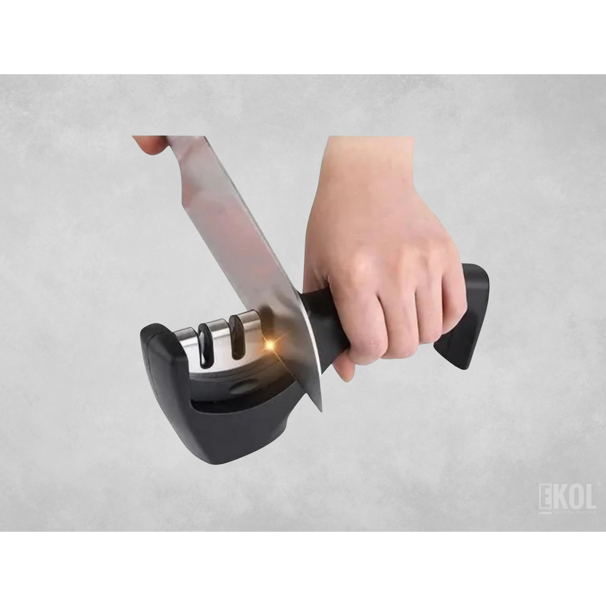 Afilador Cuchillo Tijera Cocina 3 Ranuras Acero Cerámica 3