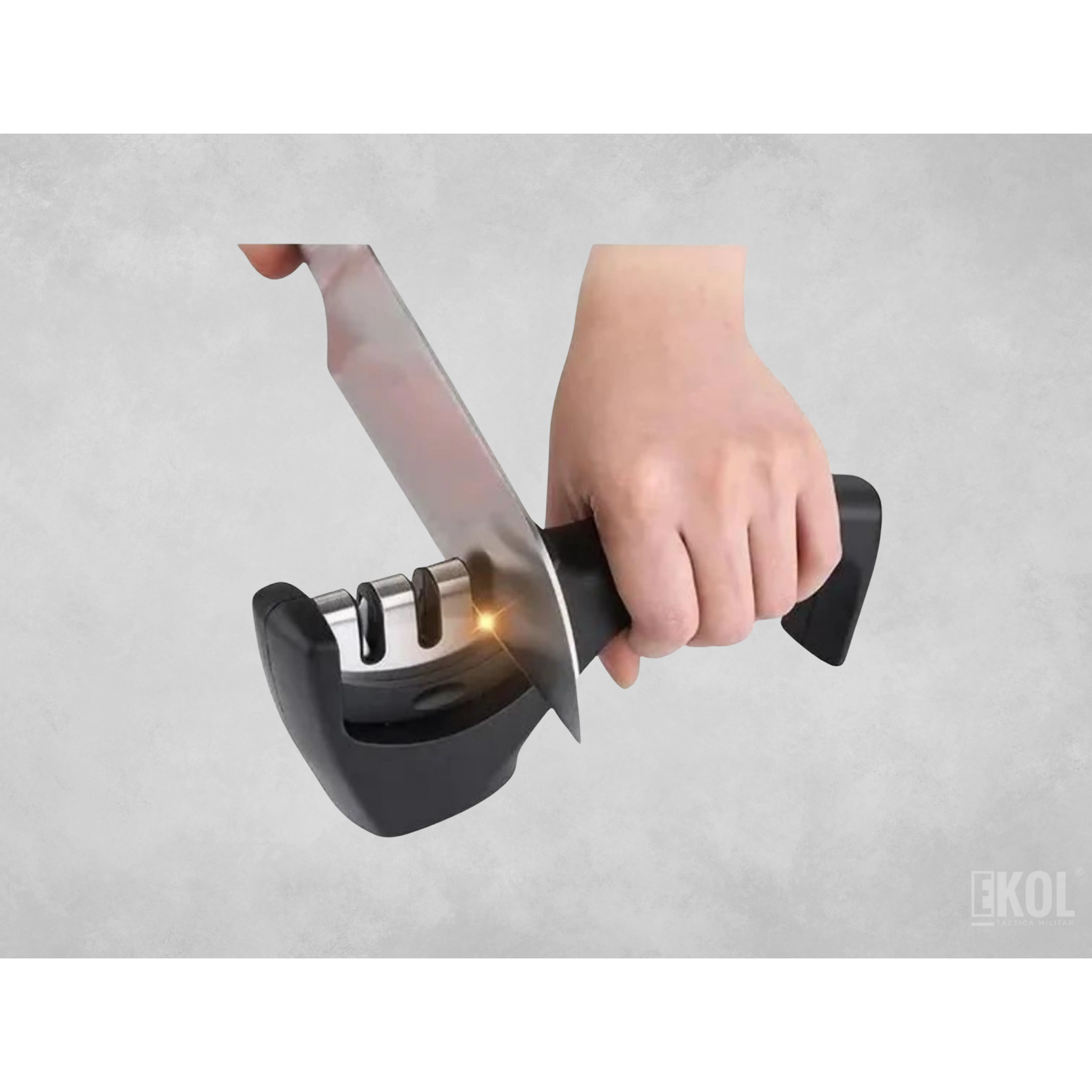 Afilador Cuchillo Tijera Cocina 3 Ranuras Acero Cerámica 3