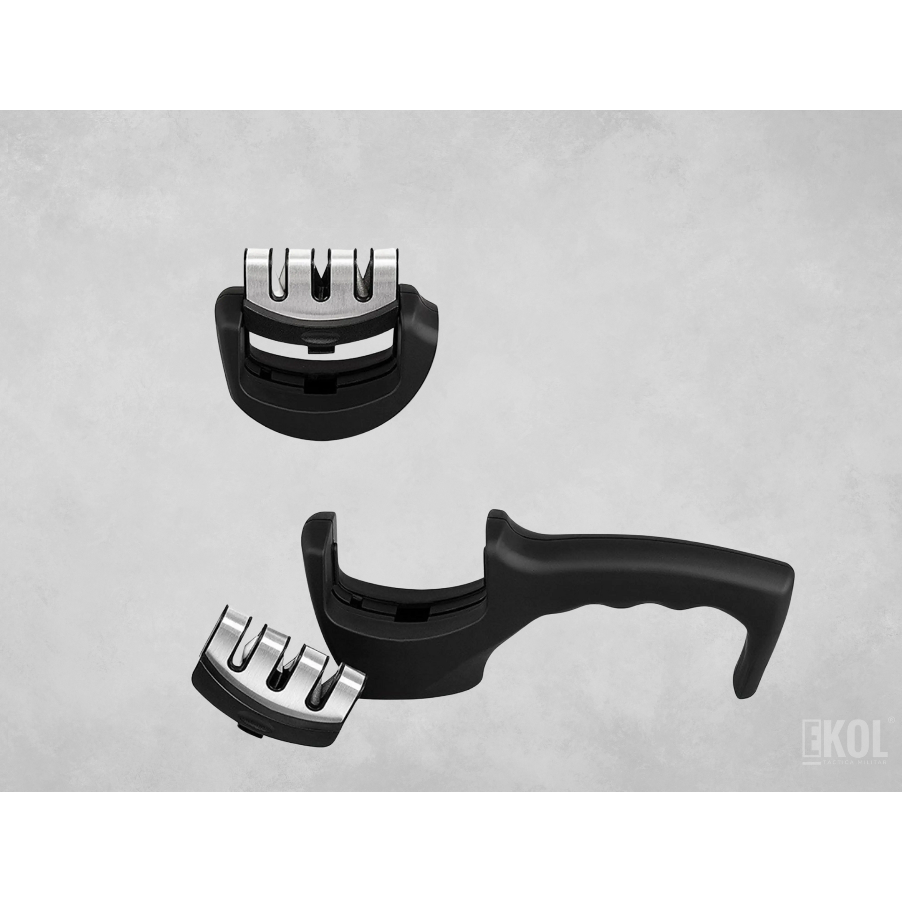 Afilador Cuchillo Tijera Cocina 3 Ranuras Acero Cerámica 2