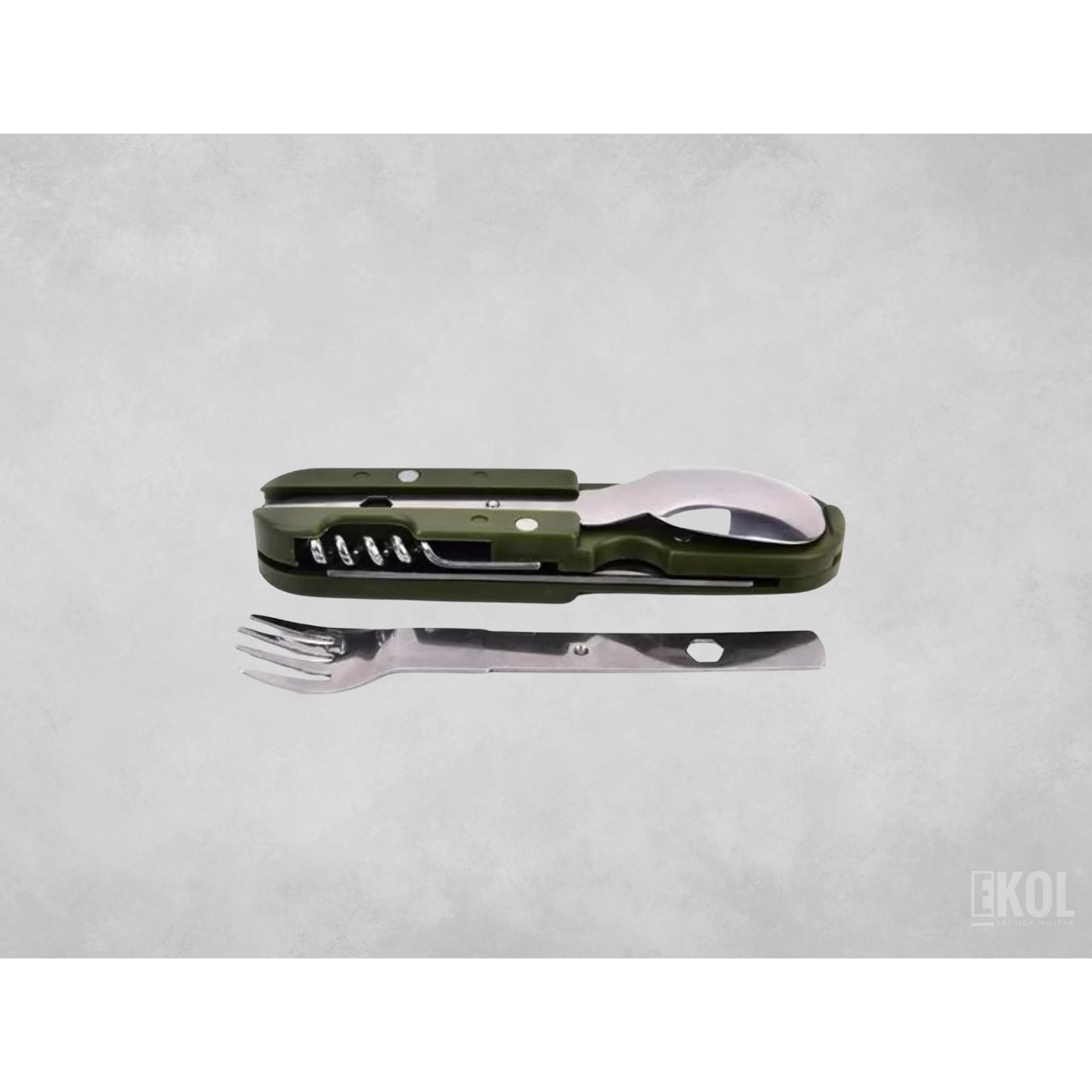 Set Cubiertos Camping Multiuso 5 En 1 Portátil Supervivencia 3