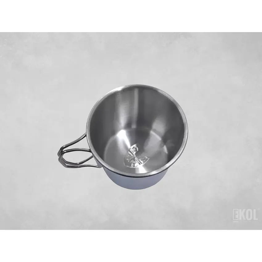 Vaso Portátil Acero Inoxidable Mosquetón Taza Camping 3