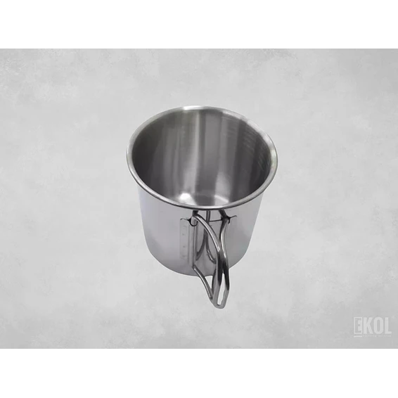 Vaso Portátil Acero Inoxidable Mosquetón Taza Camping 4