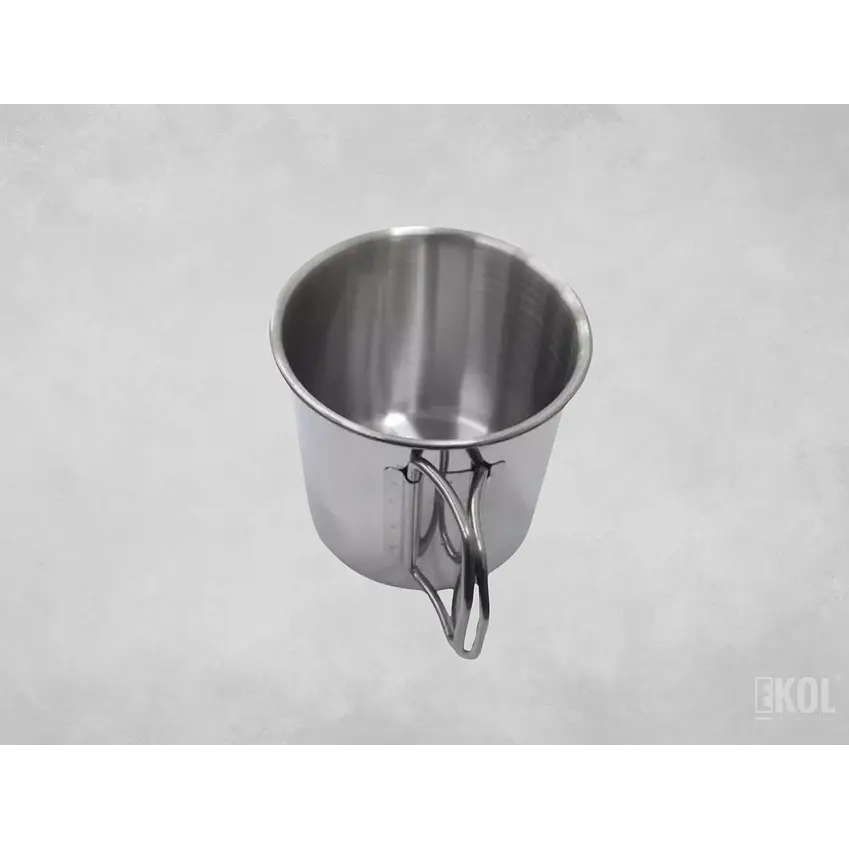 Vaso Portátil Acero Inoxidable Mosquetón Taza Camping 4