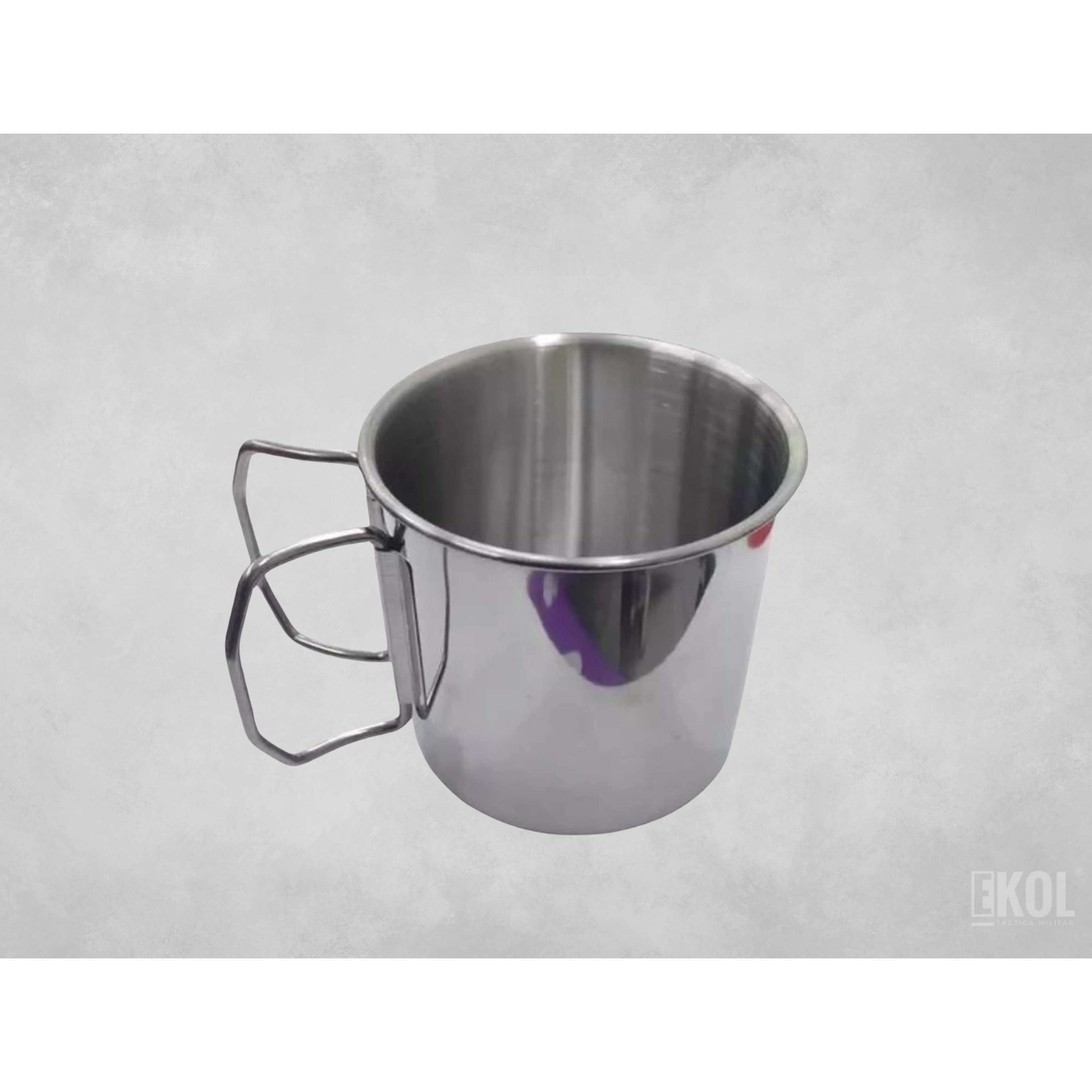 Vaso Portátil Acero Inoxidable Mosquetón Taza Camping 1