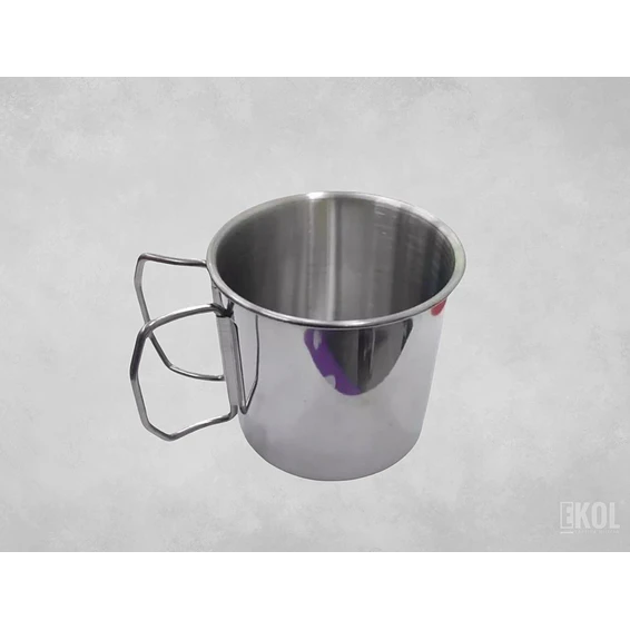 Vaso Portátil Acero Inoxidable Mosquetón Taza Camping 1