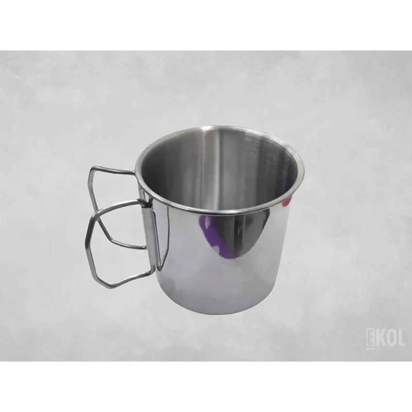 Vaso Portátil Acero Inoxidable Mosquetón Taza Camping 1