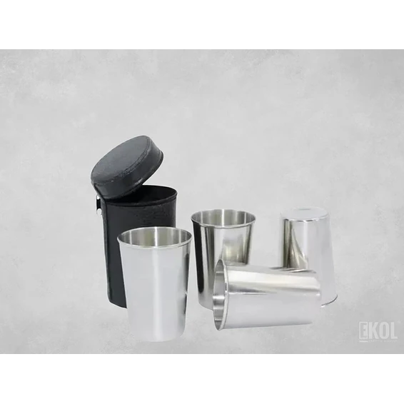 Set 4 Vaso Acero Inoxidable Camping Trekking Outdoor 1