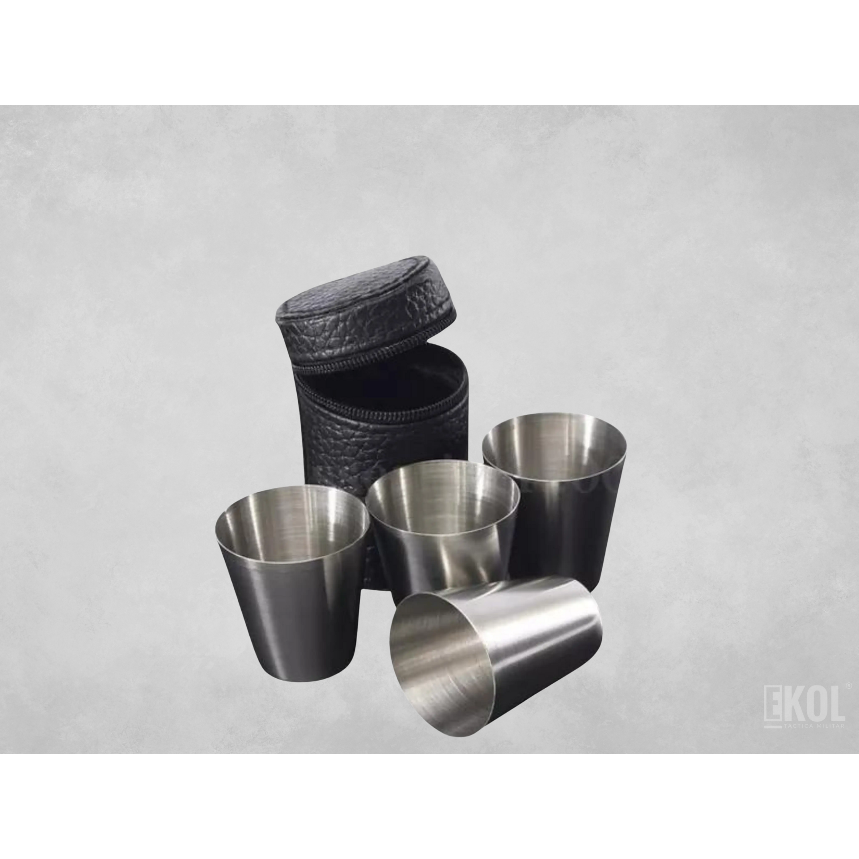 Set 4 Vaso Acero Inoxidable Camping Trekking Outdoor 2