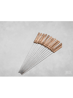 10 Pinchos Anticuchos Brochetas Asados Fierros Barbacoa 