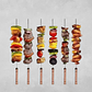 10 Pinchos Anticuchos Brochetas Asados Fierros Barbacoa  - Miniatura 2