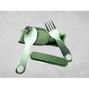 Set Cubiertos Camping Multiuso 9 En 1 Set Camping Portatil