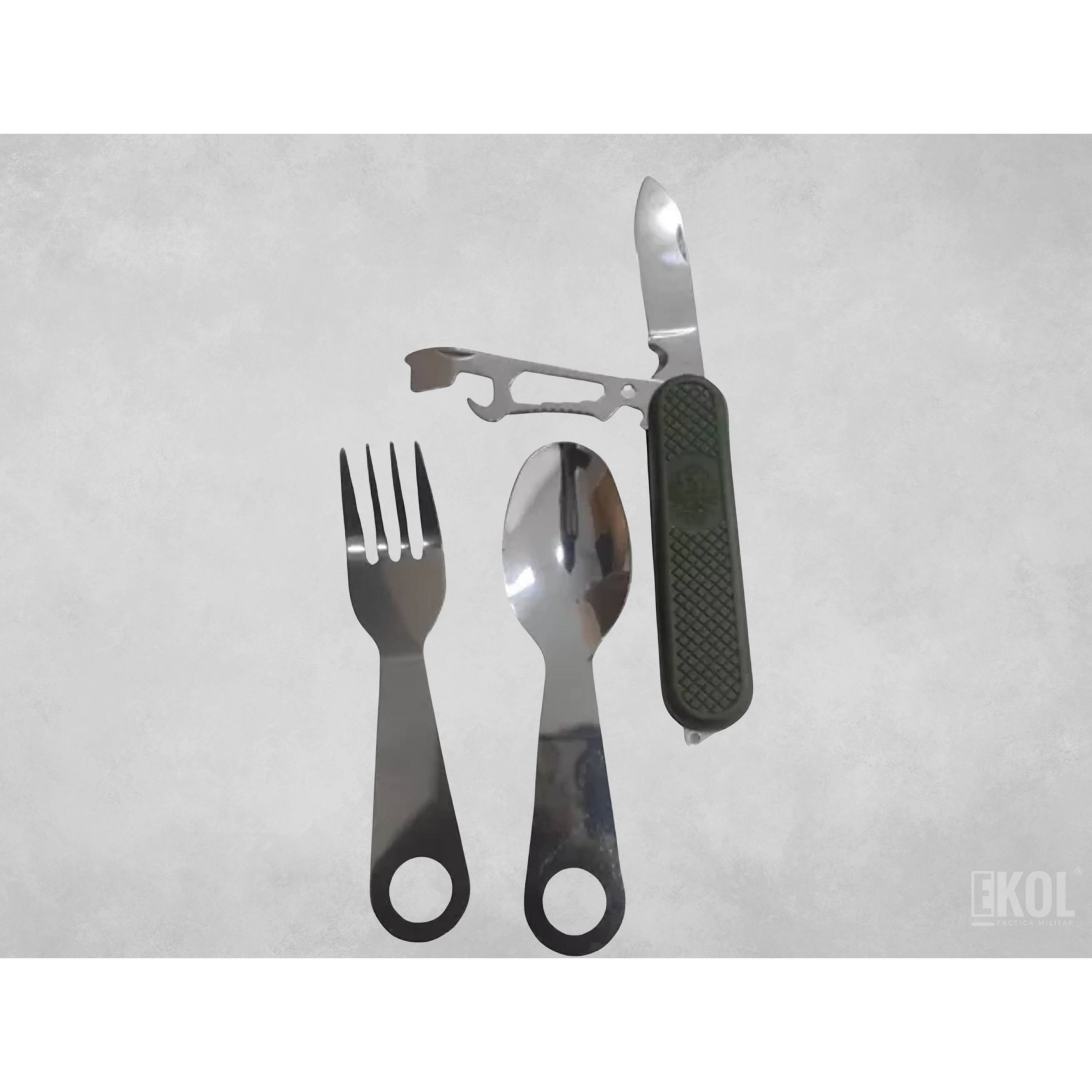 Set Cubiertos Camping Multiuso 9 En 1 Set Camping Portatil 2