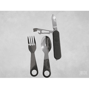 Set Cubiertos Camping Multiuso 9 En 1 Set Camping Portatil