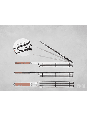 Fierros Anticucho Brocheta Pinchos Acero Verdura Parrilla