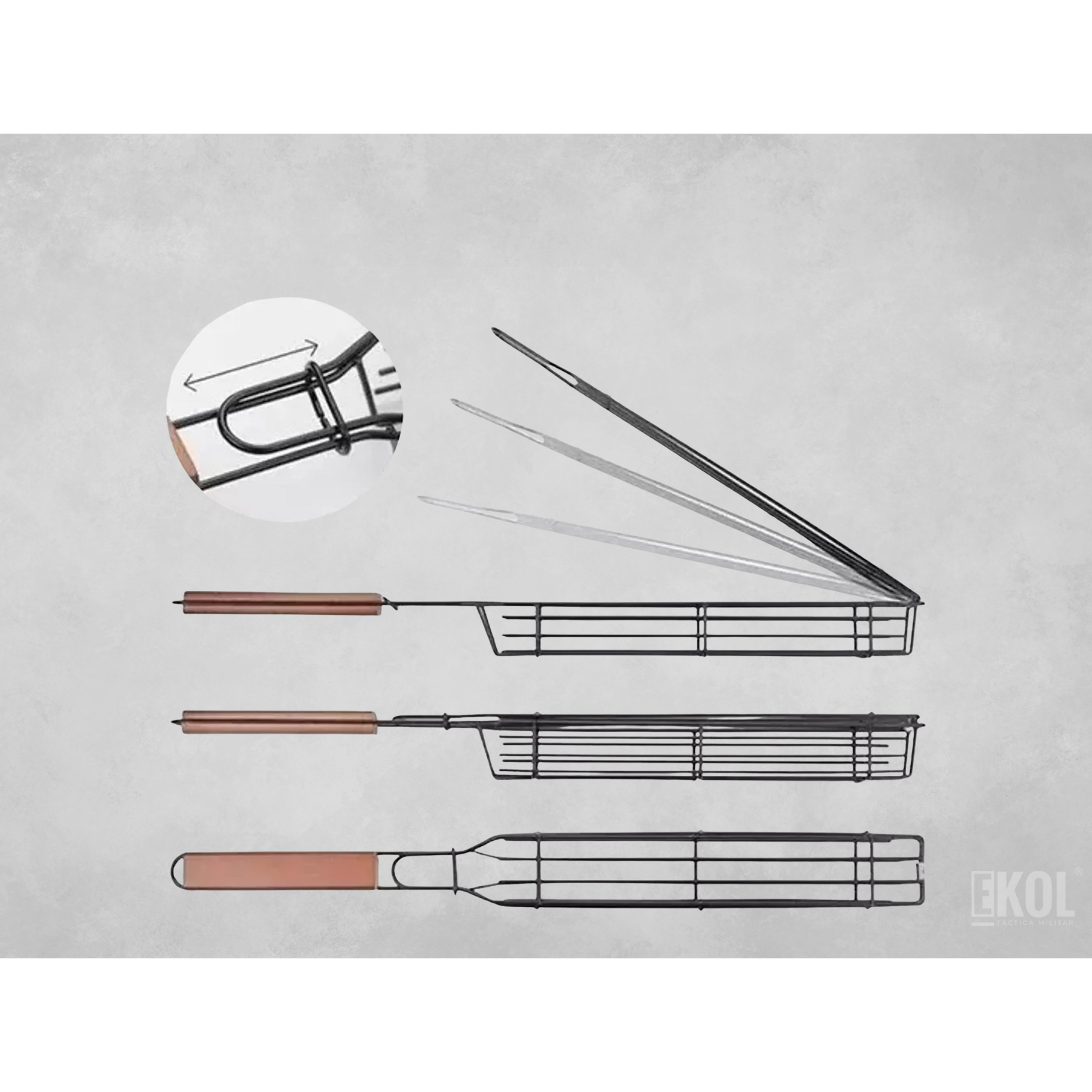 Fierros Anticucho Brocheta Pinchos Acero Verdura Parrilla 2