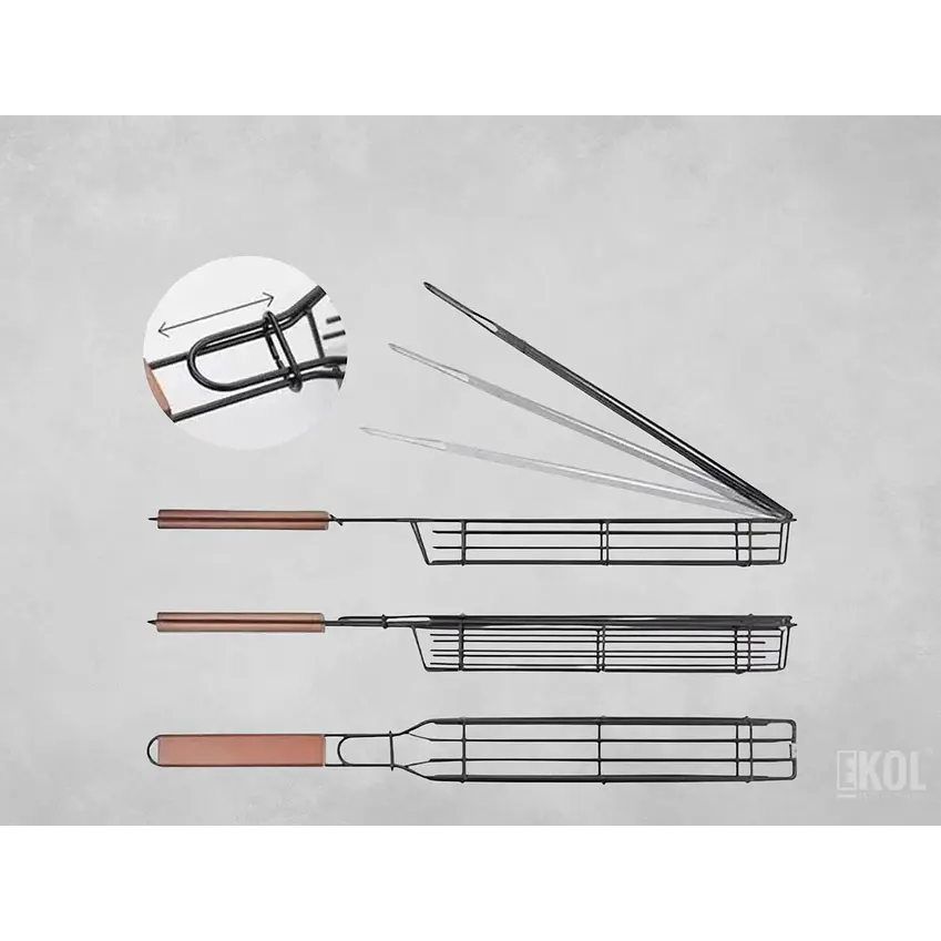 Fierros Anticucho Brocheta Pinchos Acero Verdura Parrilla 2