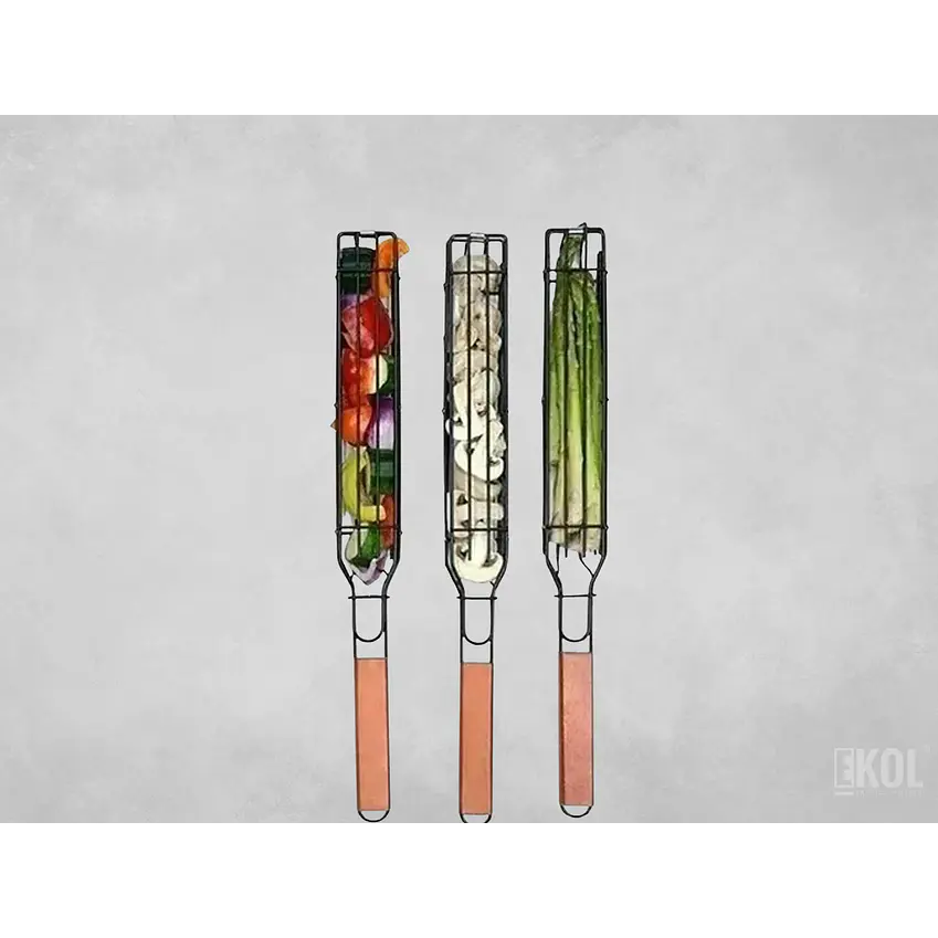 Fierros Anticucho Brocheta Pinchos Acero Verdura Parrilla 3