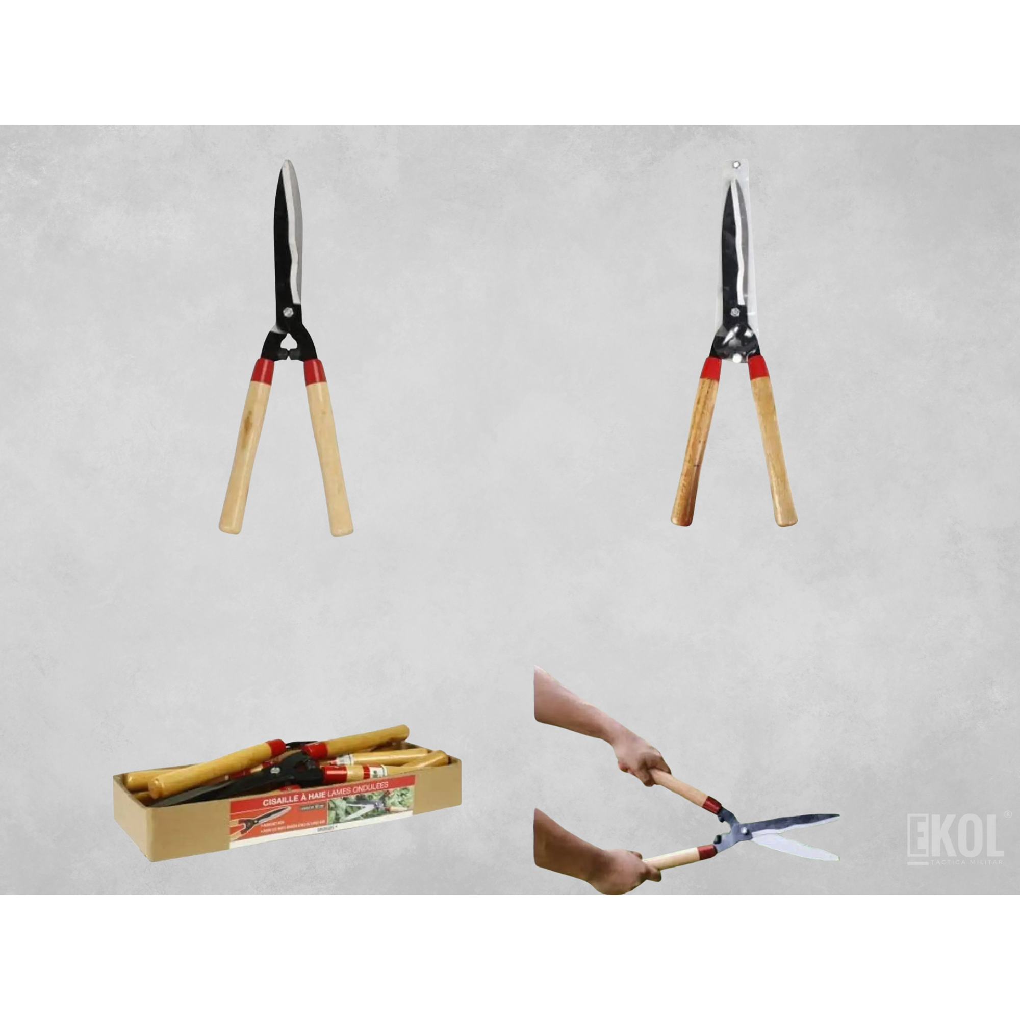 Tijera Para Césped Tramontina Mango Madera Corta Césped 3